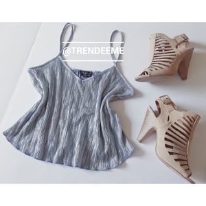 Topshop metalic cami